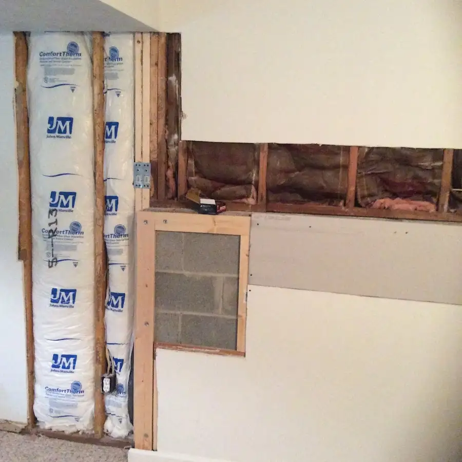 Wall insulation replacement during Contents Cleaning & Restoration in Ridgefield